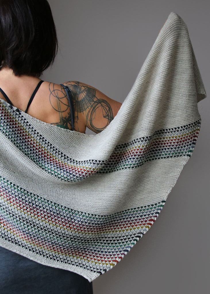 Free pattern: Rainbow After the Storm Shawlette (Make it for Me